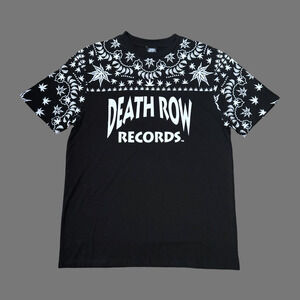 Crooks & Castles Death Row Records Paisley Black SS Graphic Tee Size L NWT